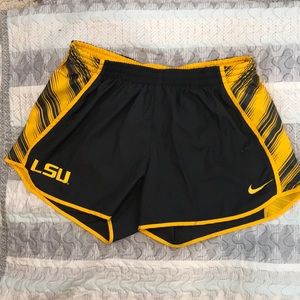 Nike dri fit LSU shorts small spot as shown